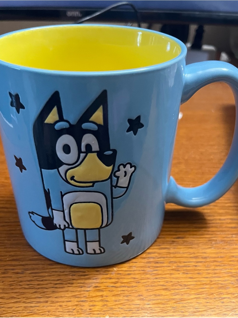 Blue and Yellow Cartoon Character Ceramic Coffee Mug
